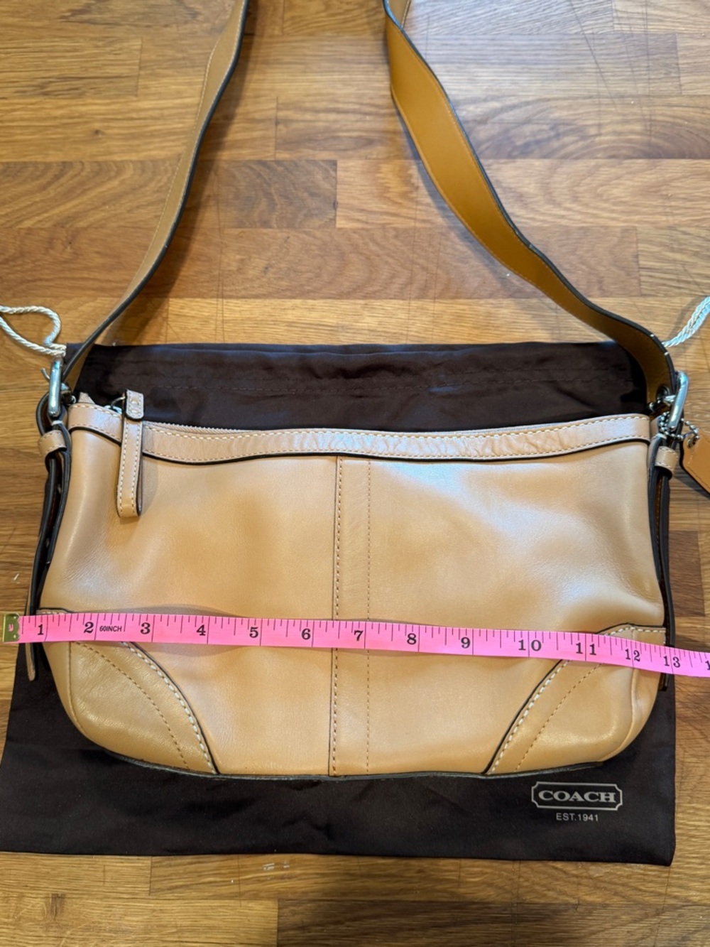 Coach Tan Shoulder Bag w/ Adjustable Strap NWOT - Picture 4 of 7